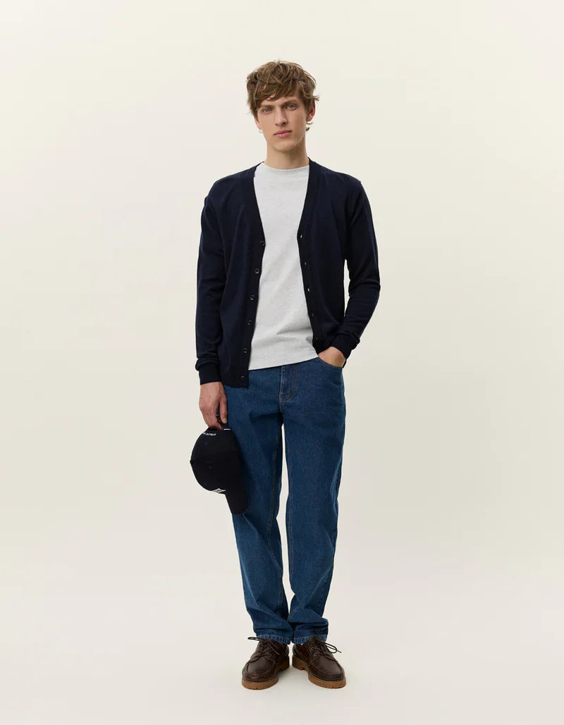 Dark Navy Greyson Merino Cardigan
