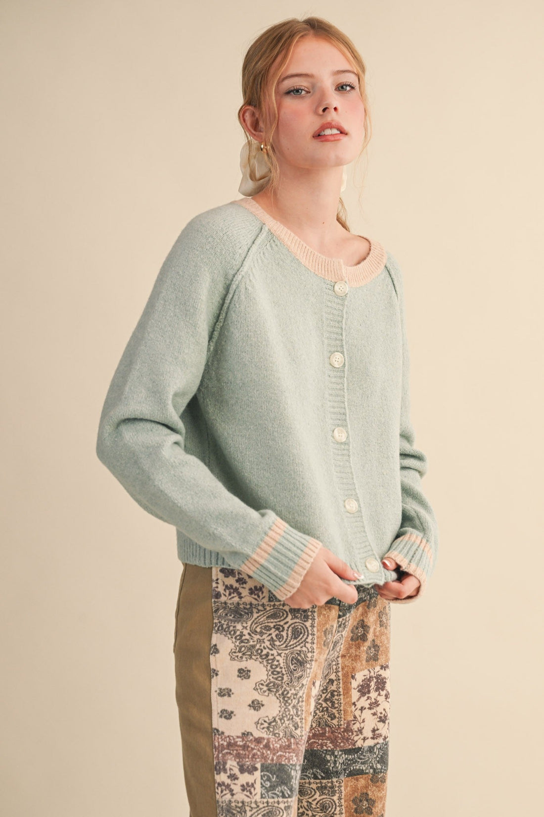 Mint Sand Naari Cardigan