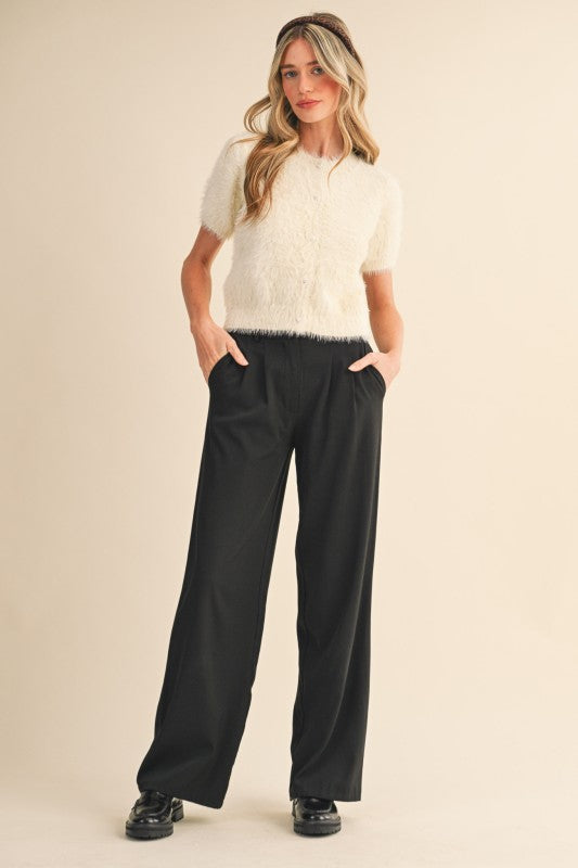 Cream Lila Mohair Knit Cardigan