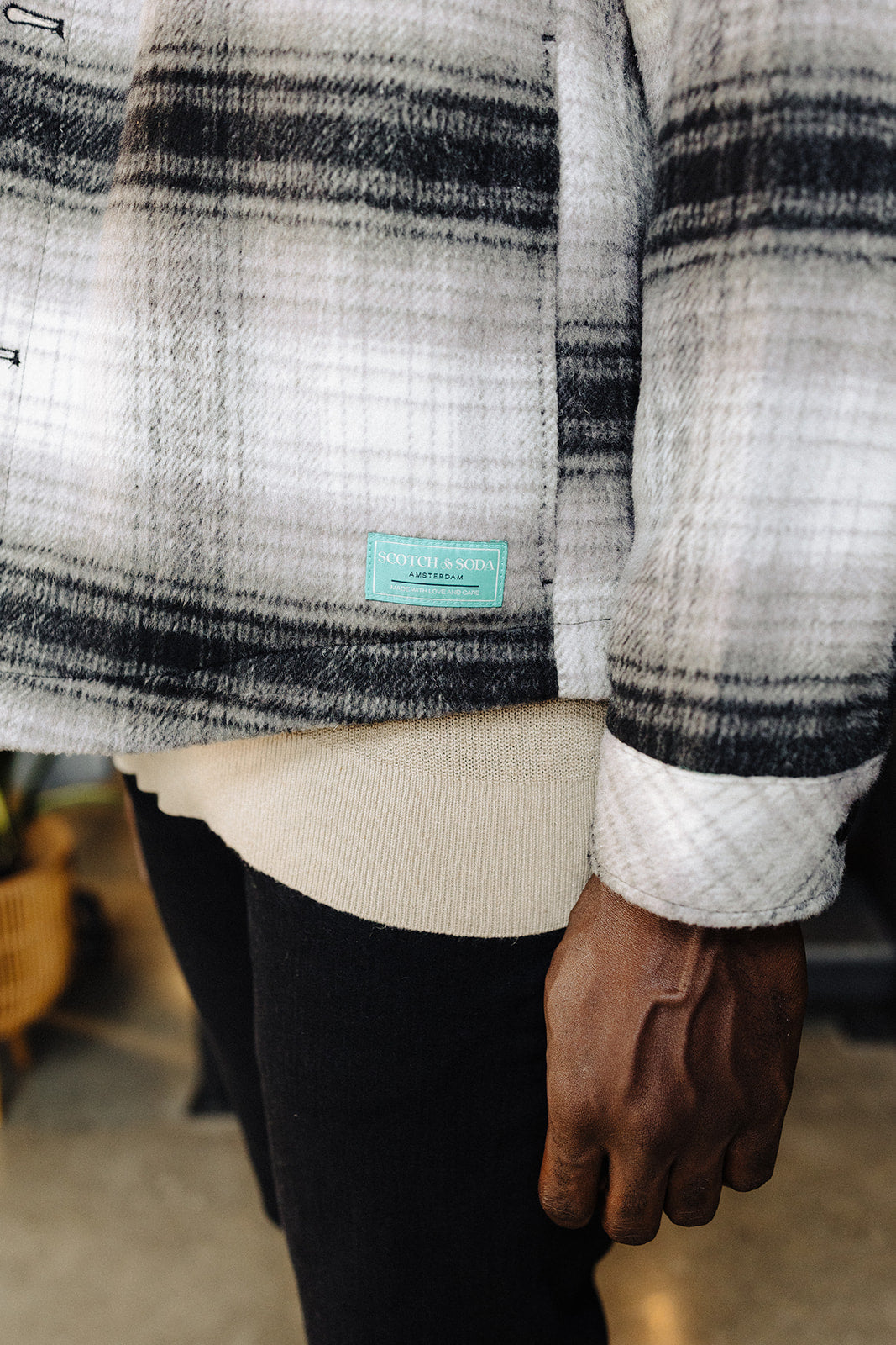 Dark Grey Check Overshirt