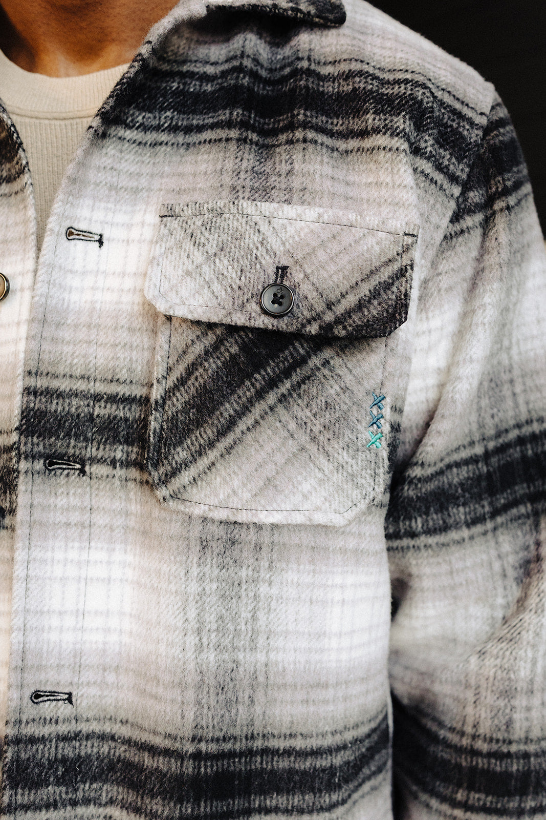 Dark Grey Check Overshirt