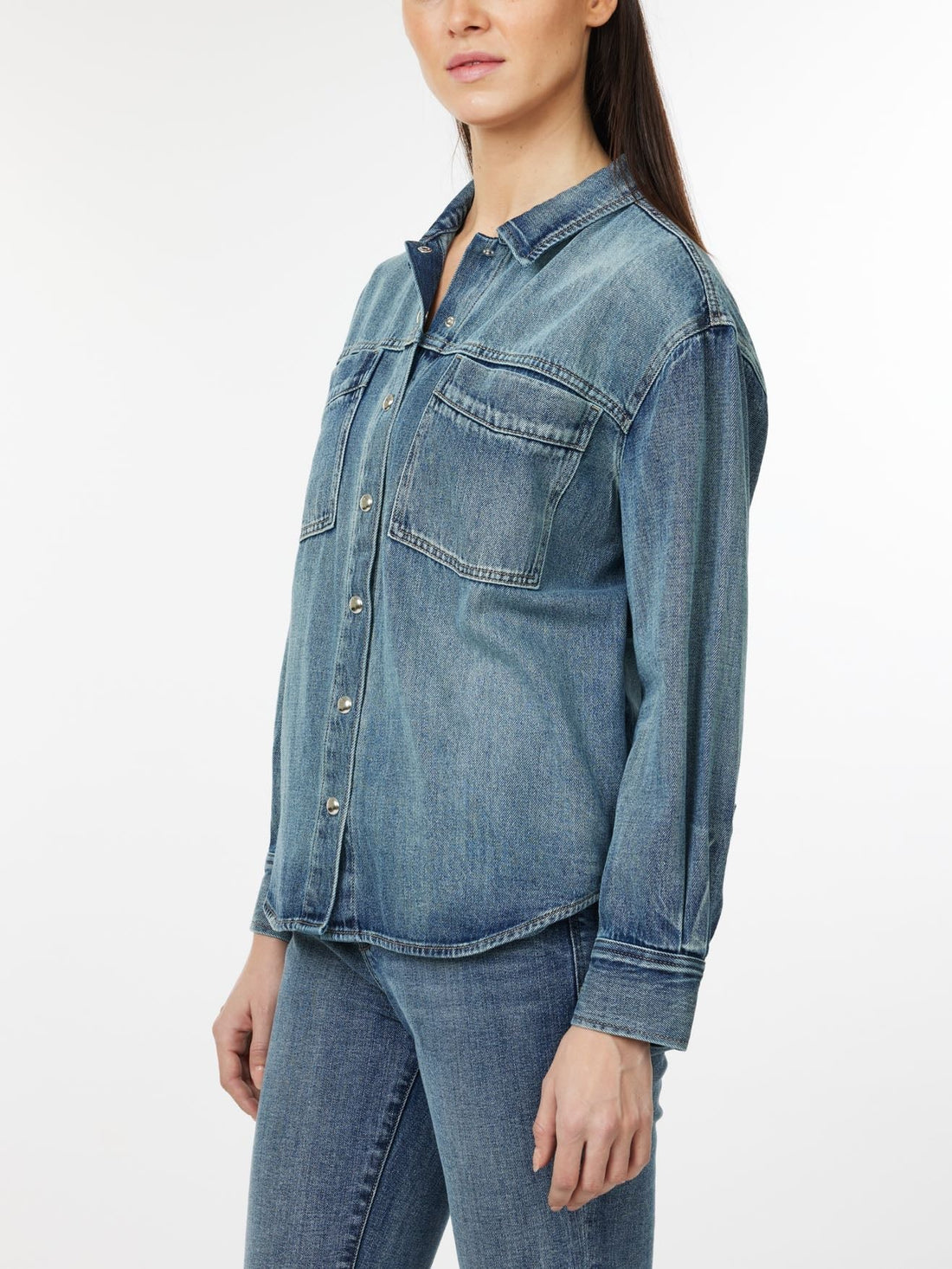 Marine Oversized Denim Shirt