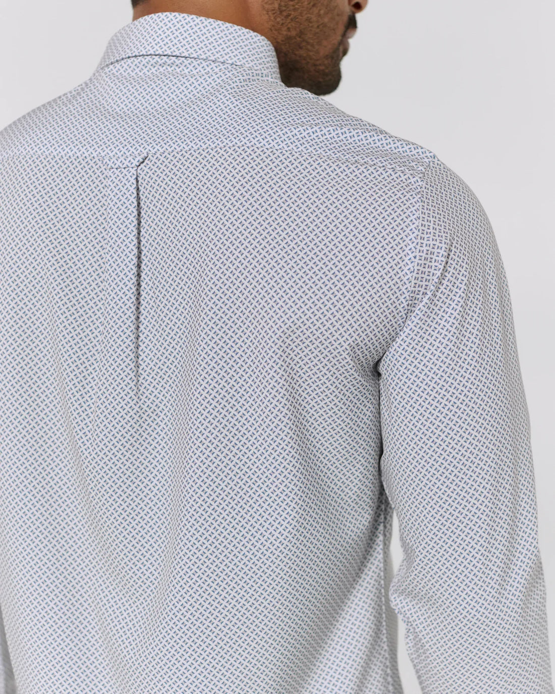 White Axton Long Sleeve Button Up
