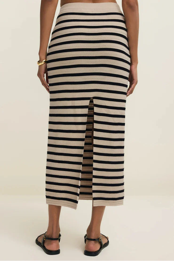 Natural Emori Striped Skirt